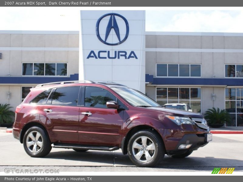 Dark Cherry Red Pearl / Parchment 2007 Acura MDX Sport