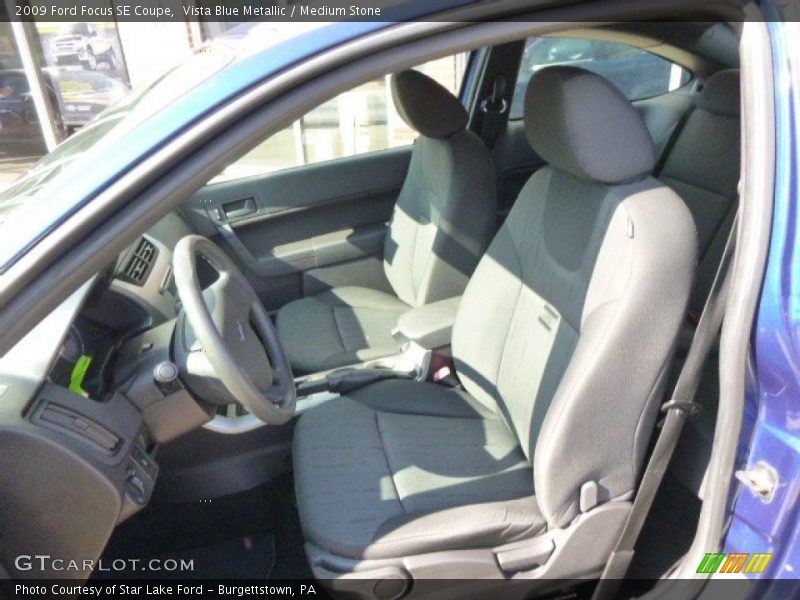 Vista Blue Metallic / Medium Stone 2009 Ford Focus SE Coupe