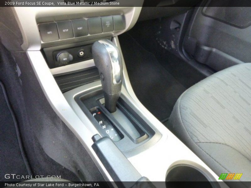 Vista Blue Metallic / Medium Stone 2009 Ford Focus SE Coupe