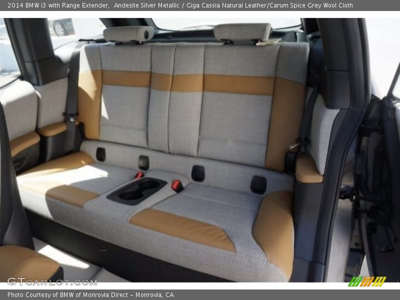 Andesite Silver Metallic / Giga Cassia Natural Leather/Carum Spice Grey Wool Cloth 2014 BMW i3 with Range Extender