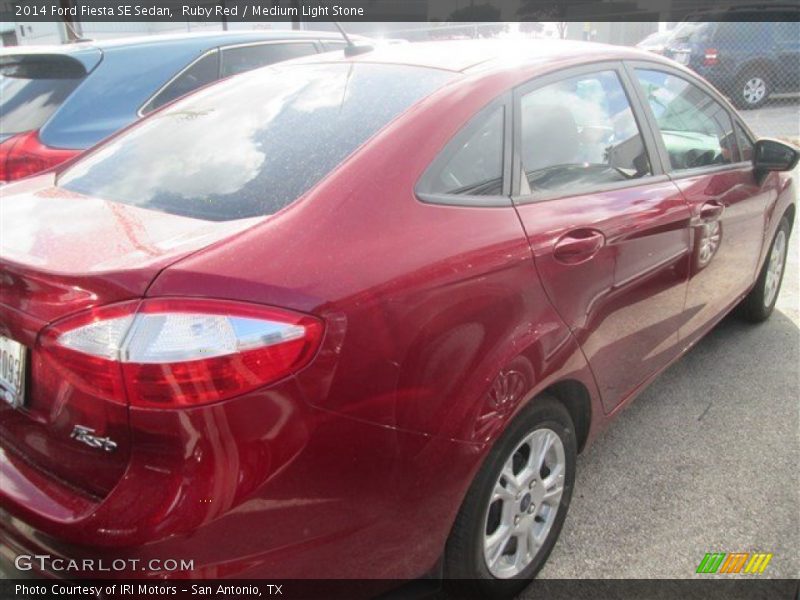 Ruby Red / Medium Light Stone 2014 Ford Fiesta SE Sedan