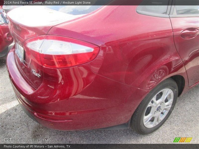 Ruby Red / Medium Light Stone 2014 Ford Fiesta SE Sedan