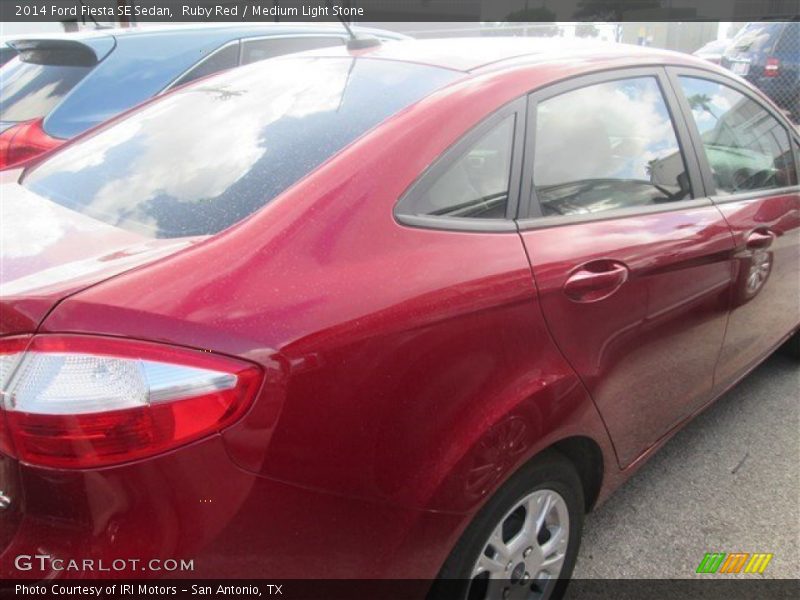 Ruby Red / Medium Light Stone 2014 Ford Fiesta SE Sedan