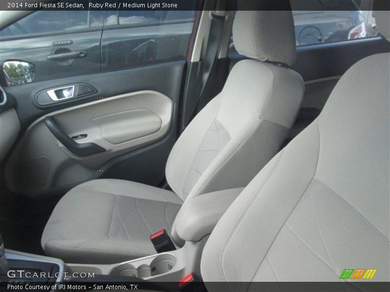 Ruby Red / Medium Light Stone 2014 Ford Fiesta SE Sedan