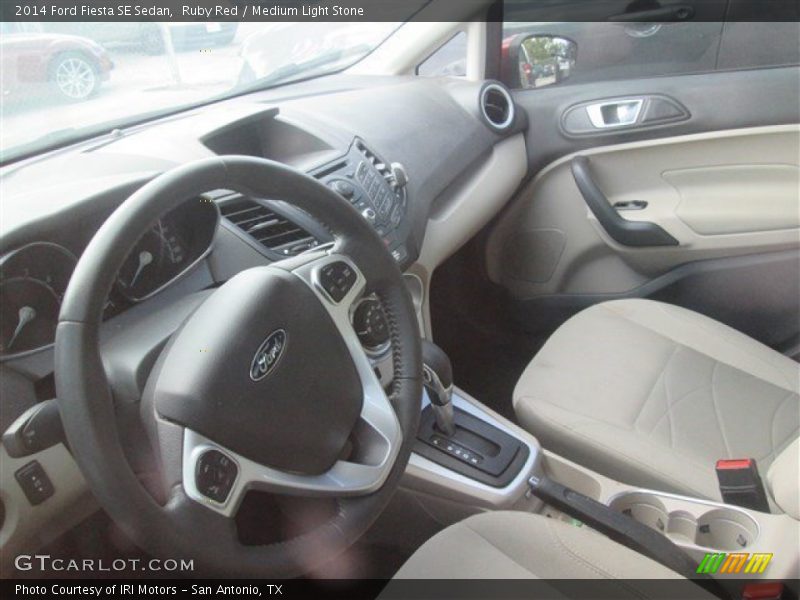 Ruby Red / Medium Light Stone 2014 Ford Fiesta SE Sedan