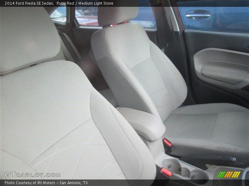 Ruby Red / Medium Light Stone 2014 Ford Fiesta SE Sedan