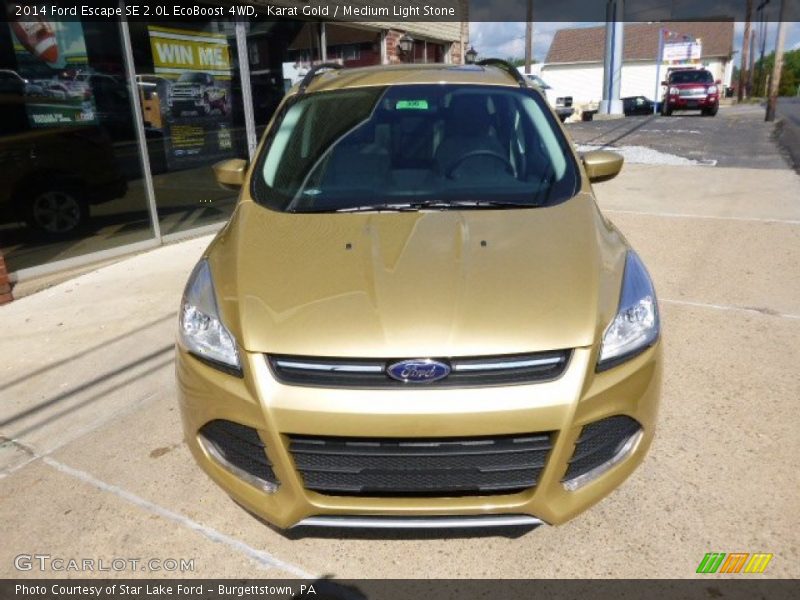 Karat Gold / Medium Light Stone 2014 Ford Escape SE 2.0L EcoBoost 4WD