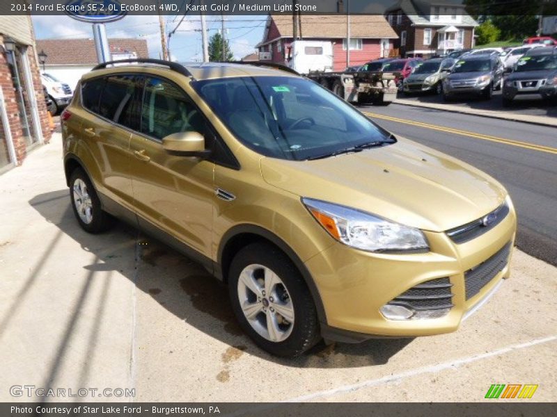 Karat Gold / Medium Light Stone 2014 Ford Escape SE 2.0L EcoBoost 4WD