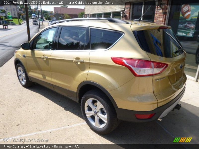 Karat Gold / Medium Light Stone 2014 Ford Escape SE 2.0L EcoBoost 4WD