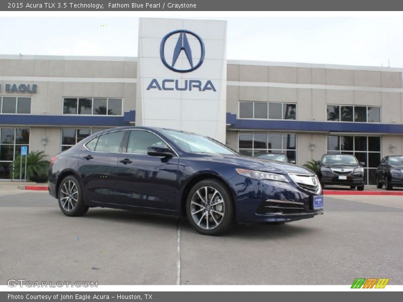 Fathom Blue Pearl / Graystone 2015 Acura TLX 3.5 Technology