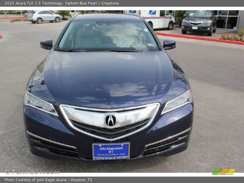 Fathom Blue Pearl / Graystone 2015 Acura TLX 3.5 Technology