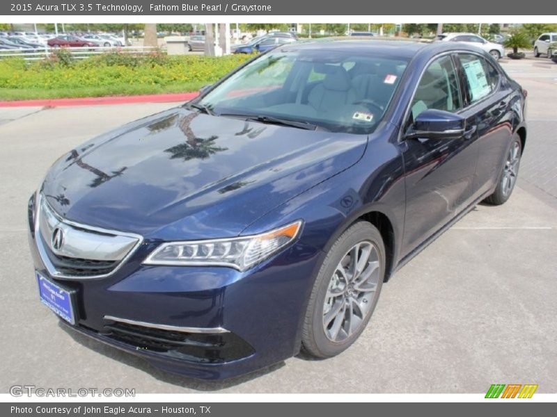 Fathom Blue Pearl / Graystone 2015 Acura TLX 3.5 Technology