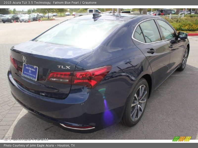 Fathom Blue Pearl / Graystone 2015 Acura TLX 3.5 Technology