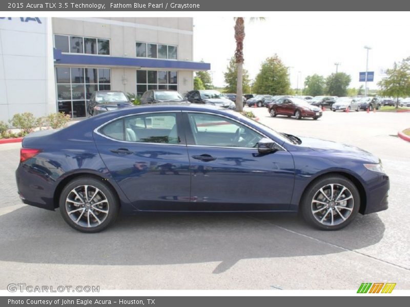 Fathom Blue Pearl / Graystone 2015 Acura TLX 3.5 Technology