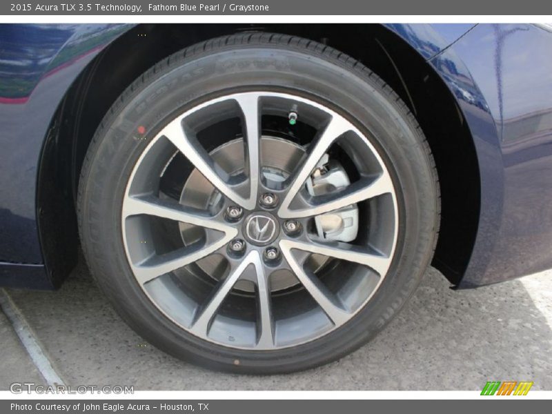 Fathom Blue Pearl / Graystone 2015 Acura TLX 3.5 Technology