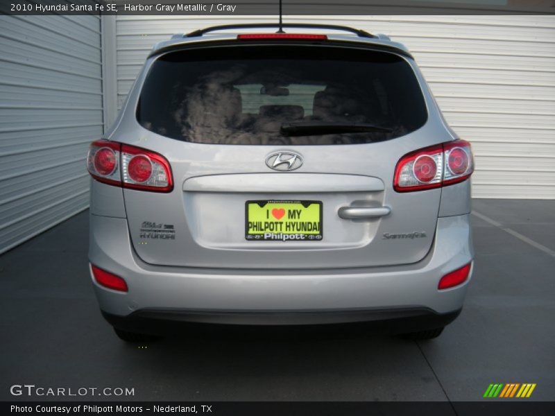 Harbor Gray Metallic / Gray 2010 Hyundai Santa Fe SE