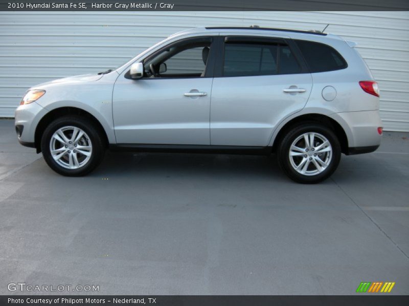 Harbor Gray Metallic / Gray 2010 Hyundai Santa Fe SE