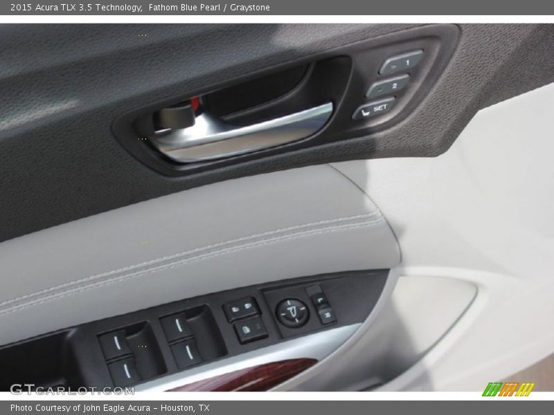 Fathom Blue Pearl / Graystone 2015 Acura TLX 3.5 Technology