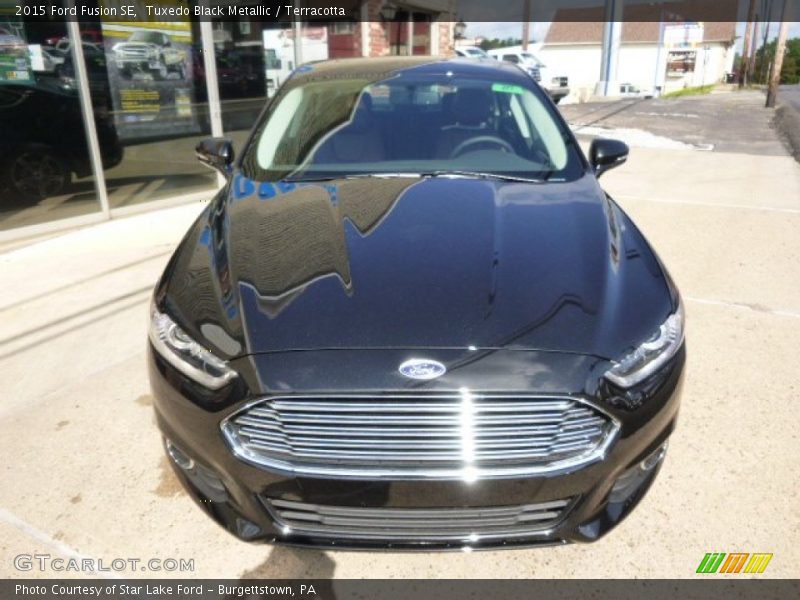 Tuxedo Black Metallic / Terracotta 2015 Ford Fusion SE
