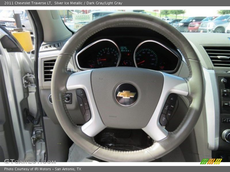 Silver Ice Metallic / Dark Gray/Light Gray 2011 Chevrolet Traverse LT