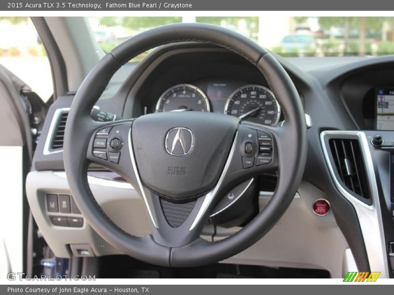 Fathom Blue Pearl / Graystone 2015 Acura TLX 3.5 Technology