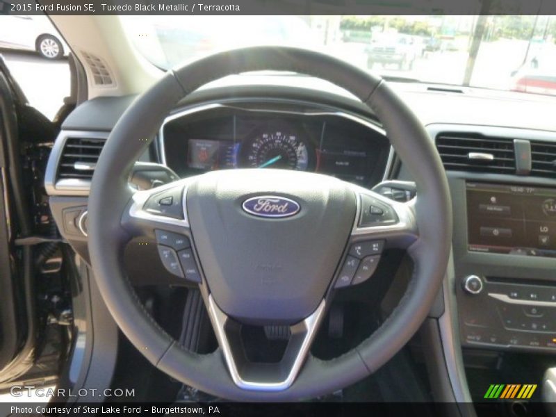Tuxedo Black Metallic / Terracotta 2015 Ford Fusion SE