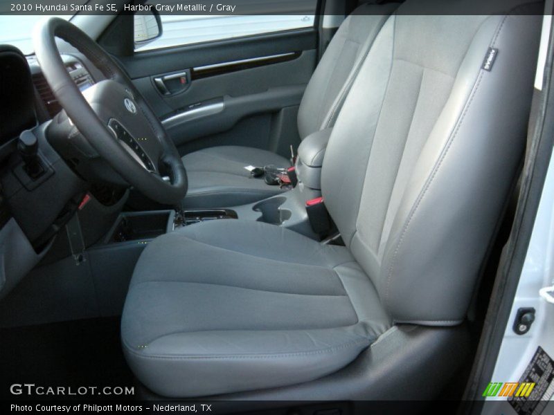Harbor Gray Metallic / Gray 2010 Hyundai Santa Fe SE