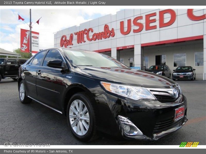 Attitude Black Metallic / Light Gray 2013 Toyota Camry Hybrid XLE