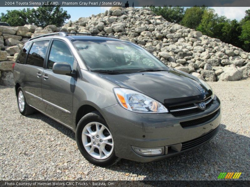 Phantom Gray Pearl / Stone Gray 2004 Toyota Sienna XLE AWD