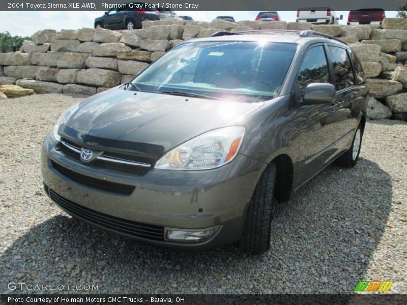 Phantom Gray Pearl / Stone Gray 2004 Toyota Sienna XLE AWD