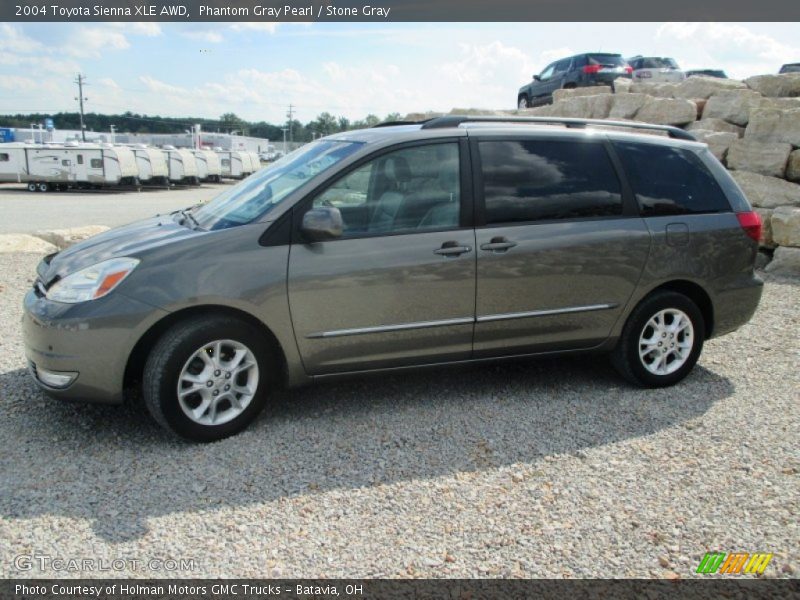 Phantom Gray Pearl / Stone Gray 2004 Toyota Sienna XLE AWD