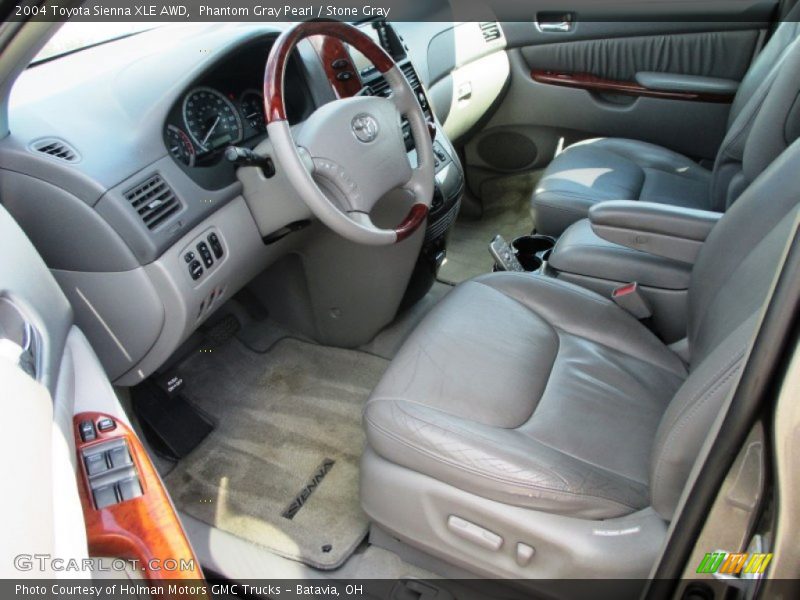 Phantom Gray Pearl / Stone Gray 2004 Toyota Sienna XLE AWD