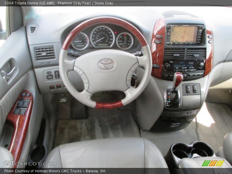 Phantom Gray Pearl / Stone Gray 2004 Toyota Sienna XLE AWD