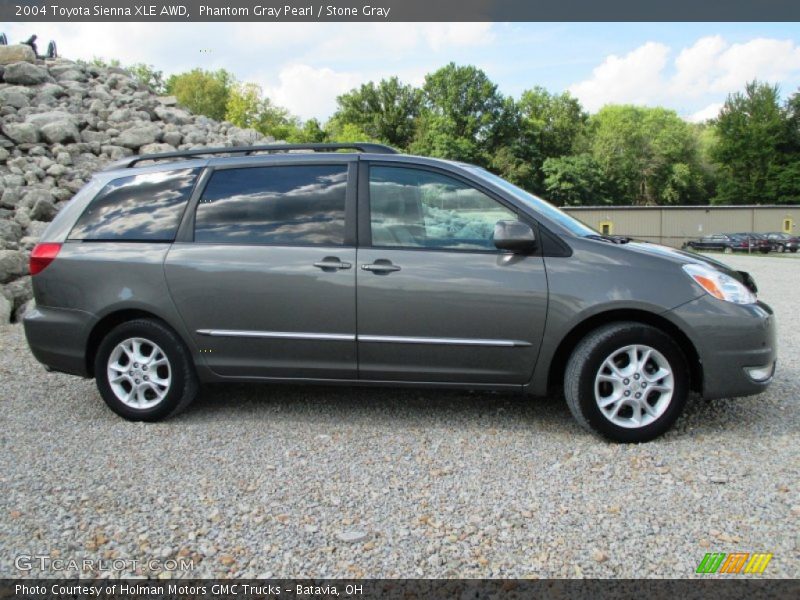 Phantom Gray Pearl / Stone Gray 2004 Toyota Sienna XLE AWD