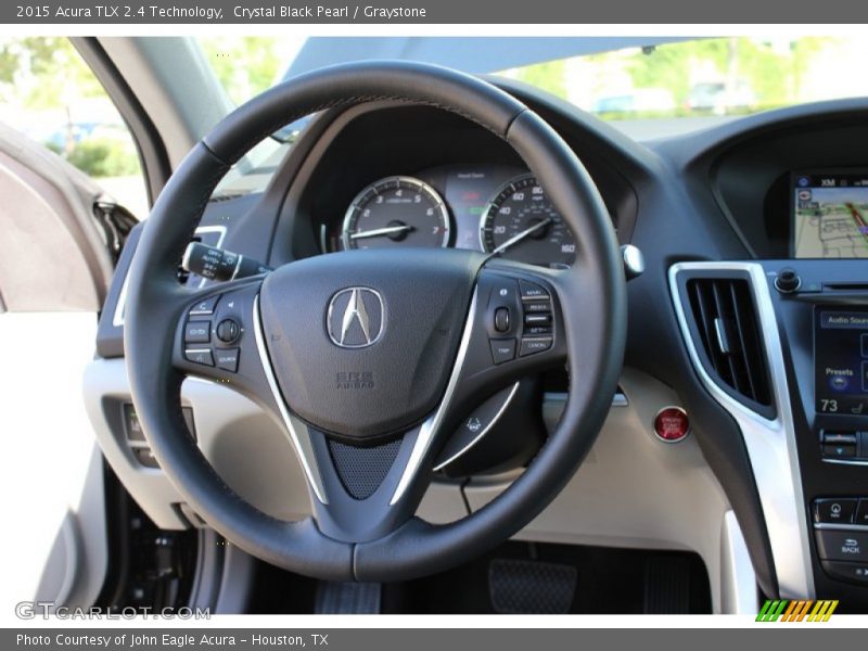 Crystal Black Pearl / Graystone 2015 Acura TLX 2.4 Technology