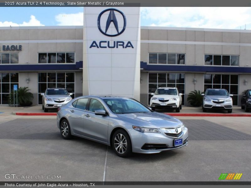 Slate Silver Metallic / Graystone 2015 Acura TLX 2.4 Technology