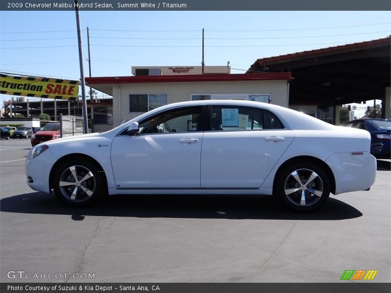 Summit White / Titanium 2009 Chevrolet Malibu Hybrid Sedan