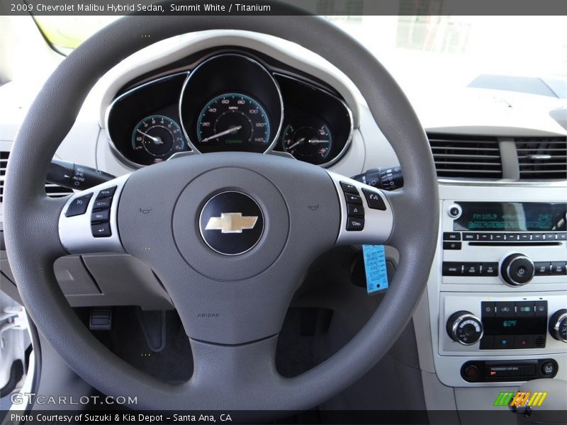 Summit White / Titanium 2009 Chevrolet Malibu Hybrid Sedan
