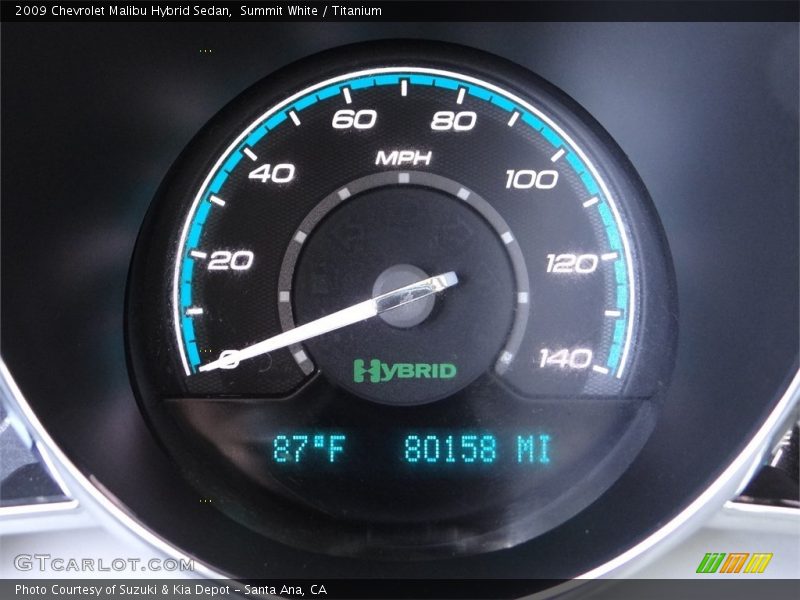 Summit White / Titanium 2009 Chevrolet Malibu Hybrid Sedan