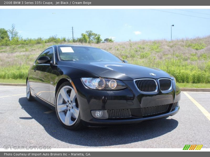 Jet Black / Cream Beige 2008 BMW 3 Series 335i Coupe