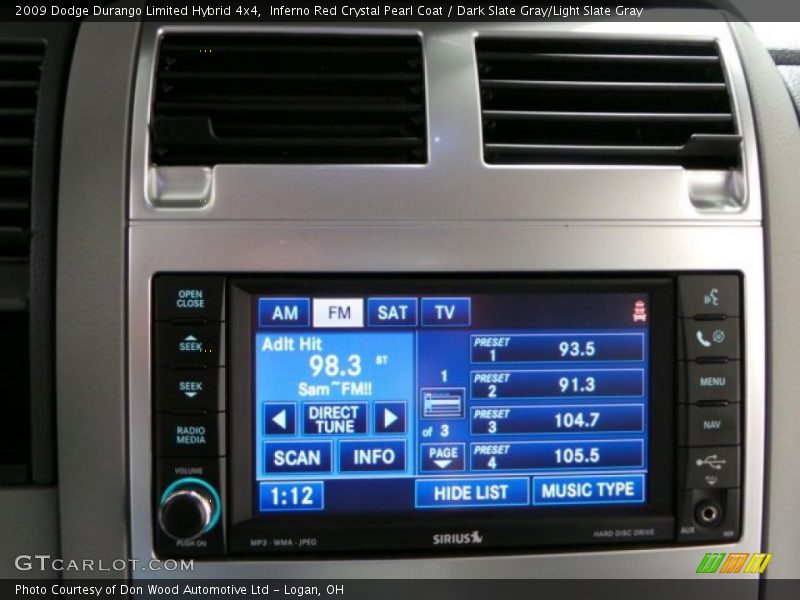 Inferno Red Crystal Pearl Coat / Dark Slate Gray/Light Slate Gray 2009 Dodge Durango Limited Hybrid 4x4