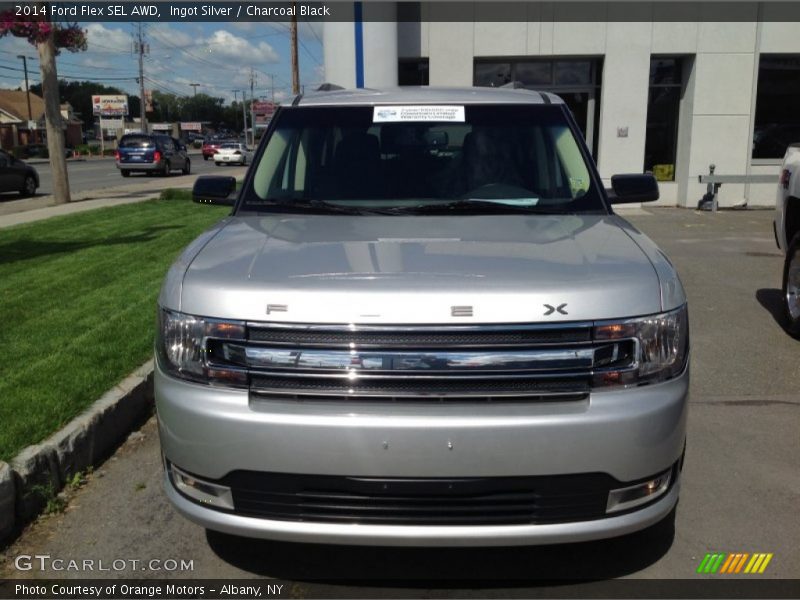 Ingot Silver / Charcoal Black 2014 Ford Flex SEL AWD