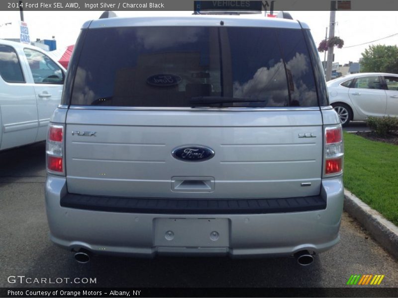 Ingot Silver / Charcoal Black 2014 Ford Flex SEL AWD