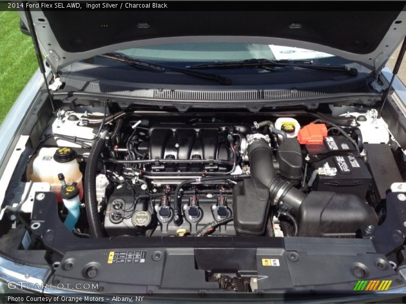 Ingot Silver / Charcoal Black 2014 Ford Flex SEL AWD