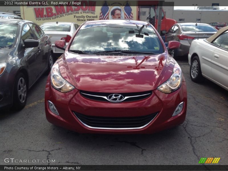 Red Allure / Beige 2012 Hyundai Elantra GLS