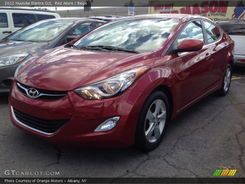 Red Allure / Beige 2012 Hyundai Elantra GLS
