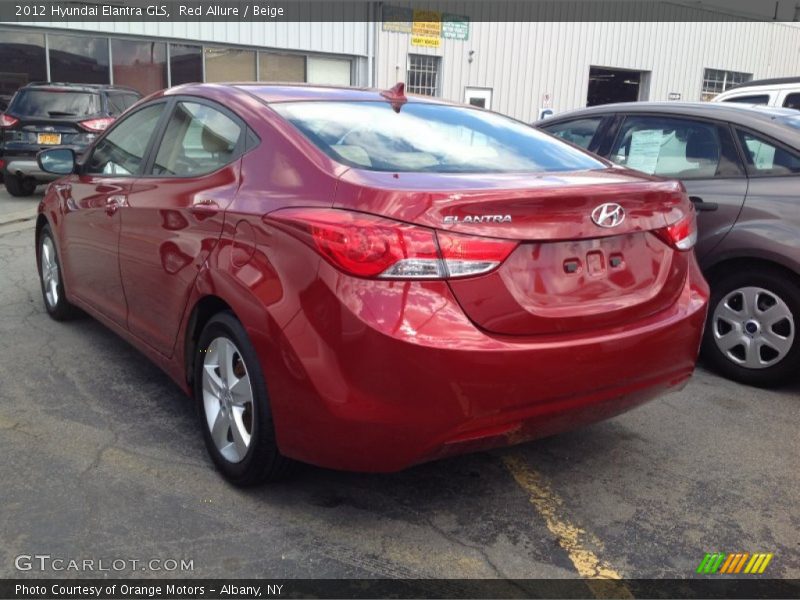 Red Allure / Beige 2012 Hyundai Elantra GLS