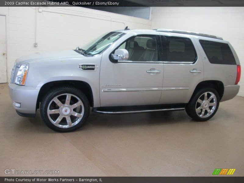 Quicksilver / Ebony/Ebony 2009 Cadillac Escalade Hybrid AWD