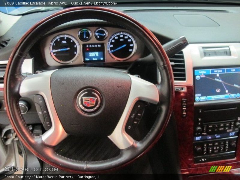 Quicksilver / Ebony/Ebony 2009 Cadillac Escalade Hybrid AWD