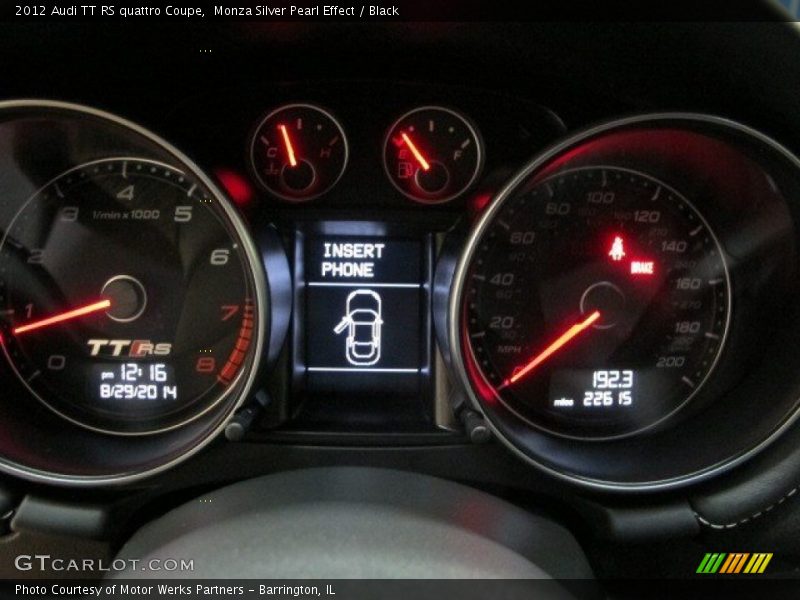  2012 TT RS quattro Coupe RS quattro Coupe Gauges